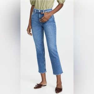 PAIGE Sarah Straight Ankle Jeans in Rural Distressed, Size 27, LIKE NEW
